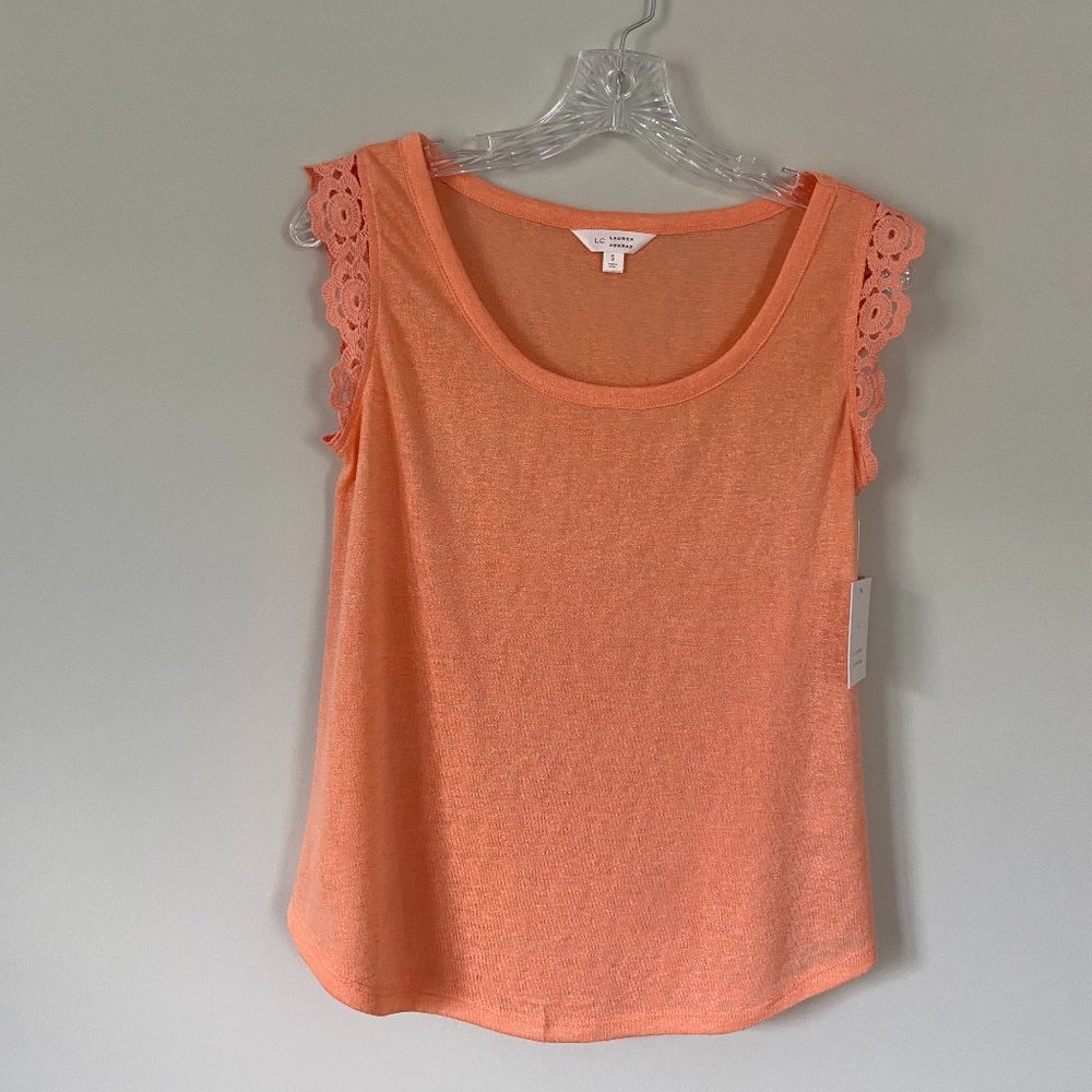 Lauren Conrad Sleeveless Light Orange Shirt Size Small